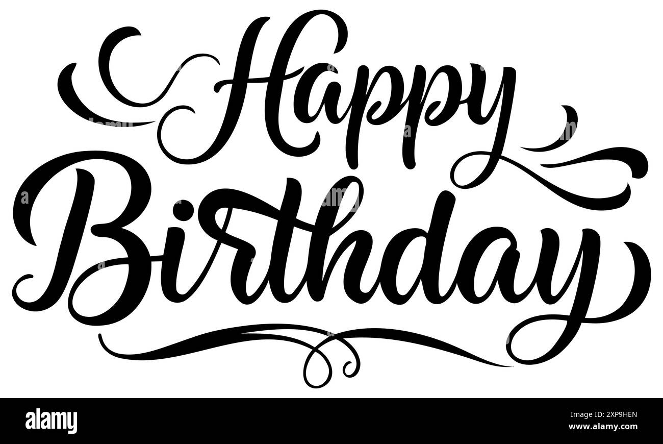 Happy Birthday typography design vector. Beautiful greeting card ...
