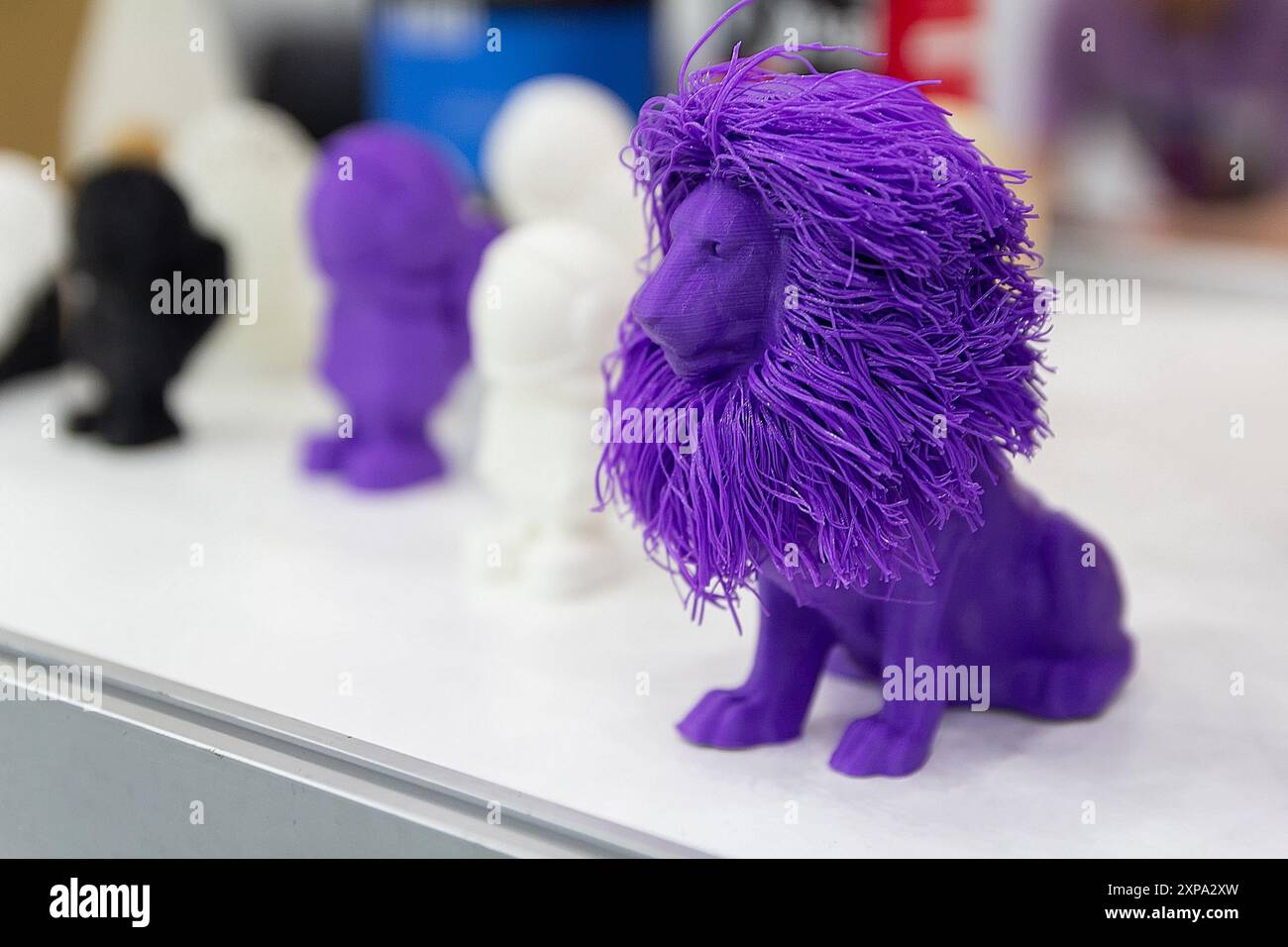 Samples made using 3D printing technology with high detail. Stock Photo