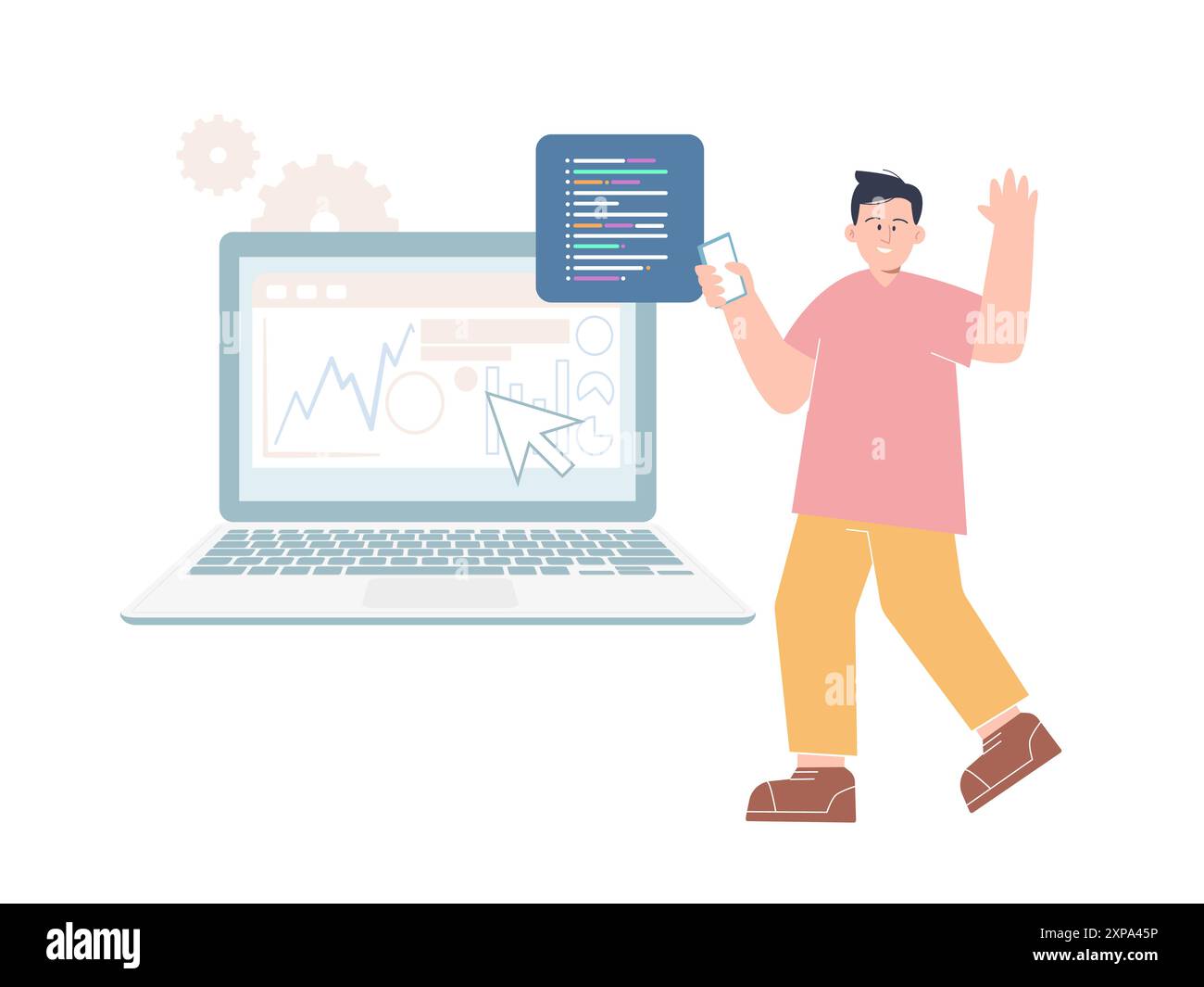 click tracking secure control web website interface optimization user flow navigation mouse arrow behavior Stock Vector