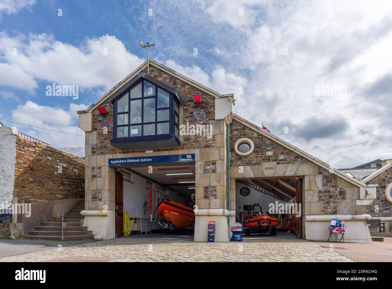 The RNLI lifeboat station at the coastal village of Appledore, Devon ...
