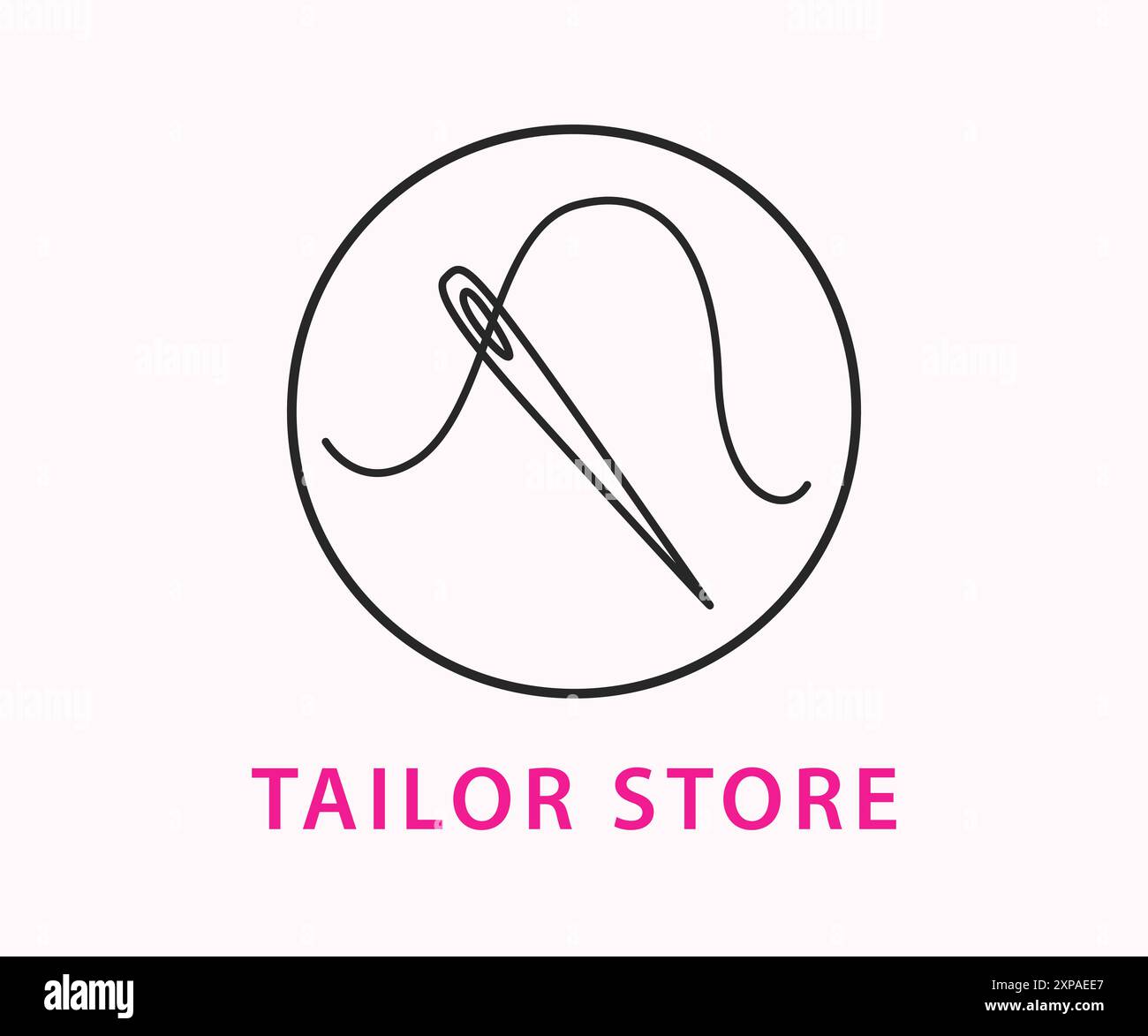 Tailor Store Sewing Logo Design Badge Stock Vector Image & Art - Alamy