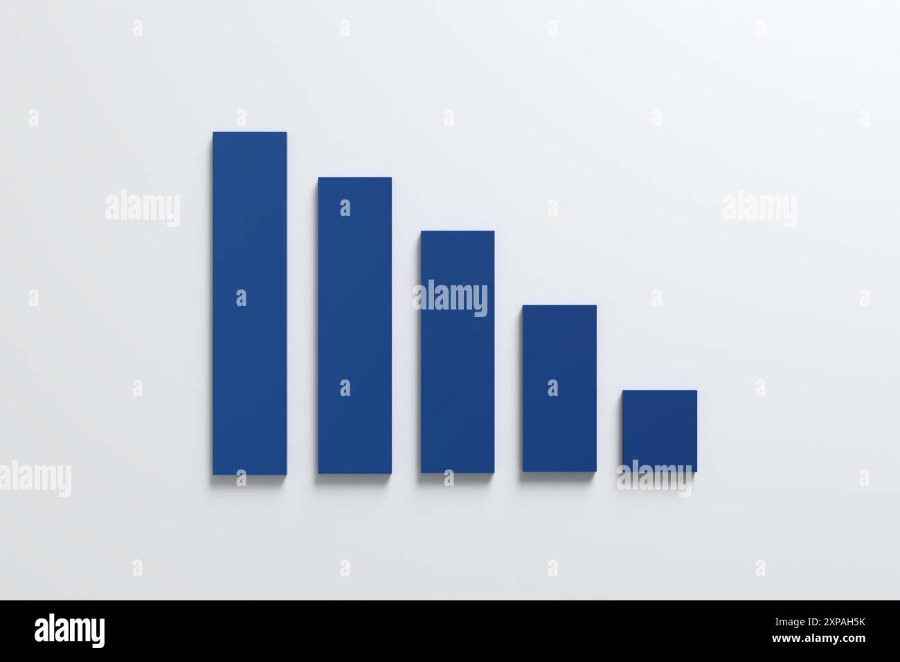 Falling bar graph in blue hi-res stock photography and images - Alamy