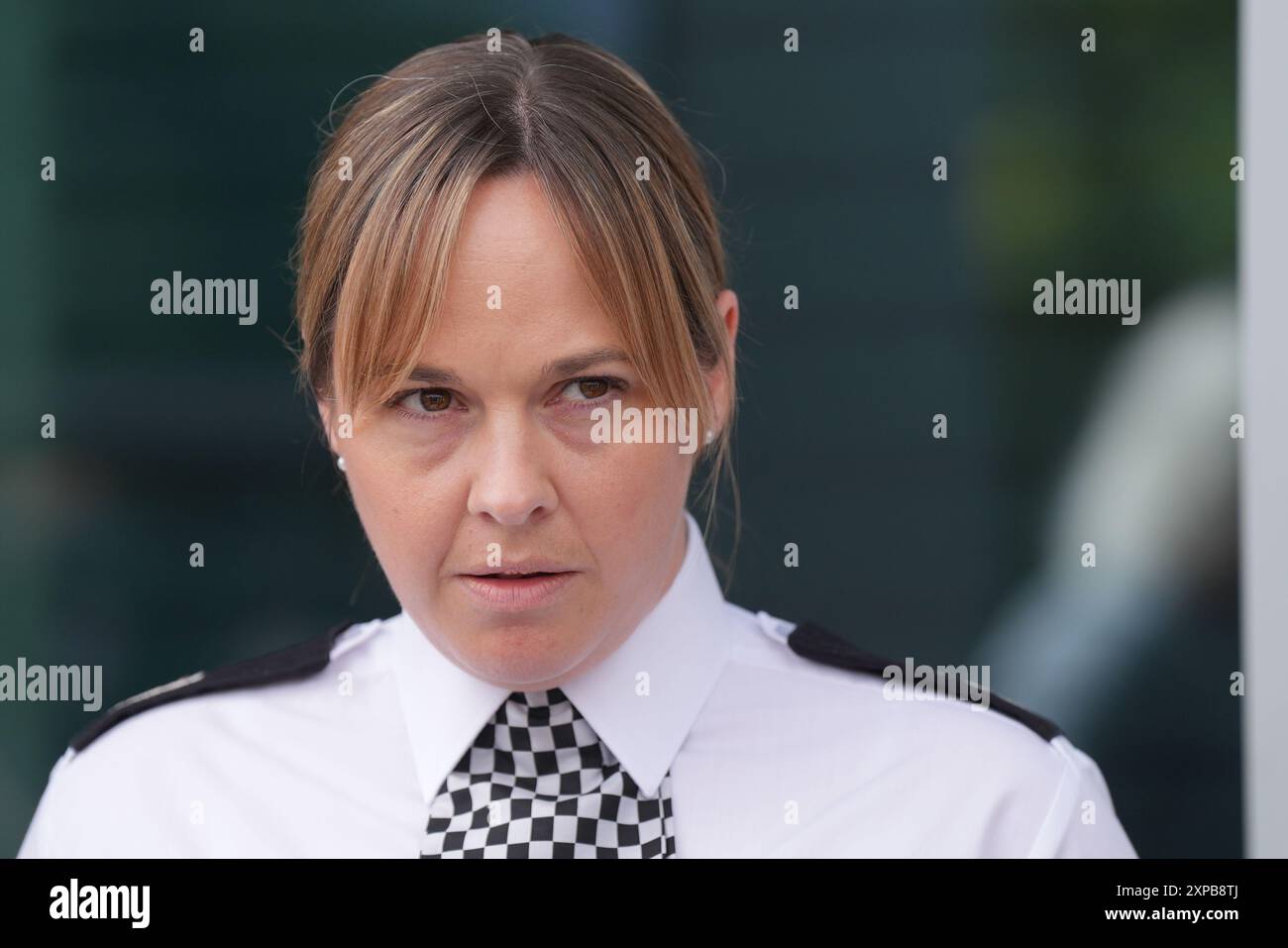 Assistant Chief Constable Lindsey Butterfield of South Yorkshire Police speaking to the media at South Yorkshire Police headquarters in Sheffield after a Holiday Inn housing asylum seekers was attacked in Rotherham on Sunday, following ongoing unrest across parts of the country. See PA story POLICE Southport Rotherham. Photo credit should read: Jacob King/PA Wire Stock Photo