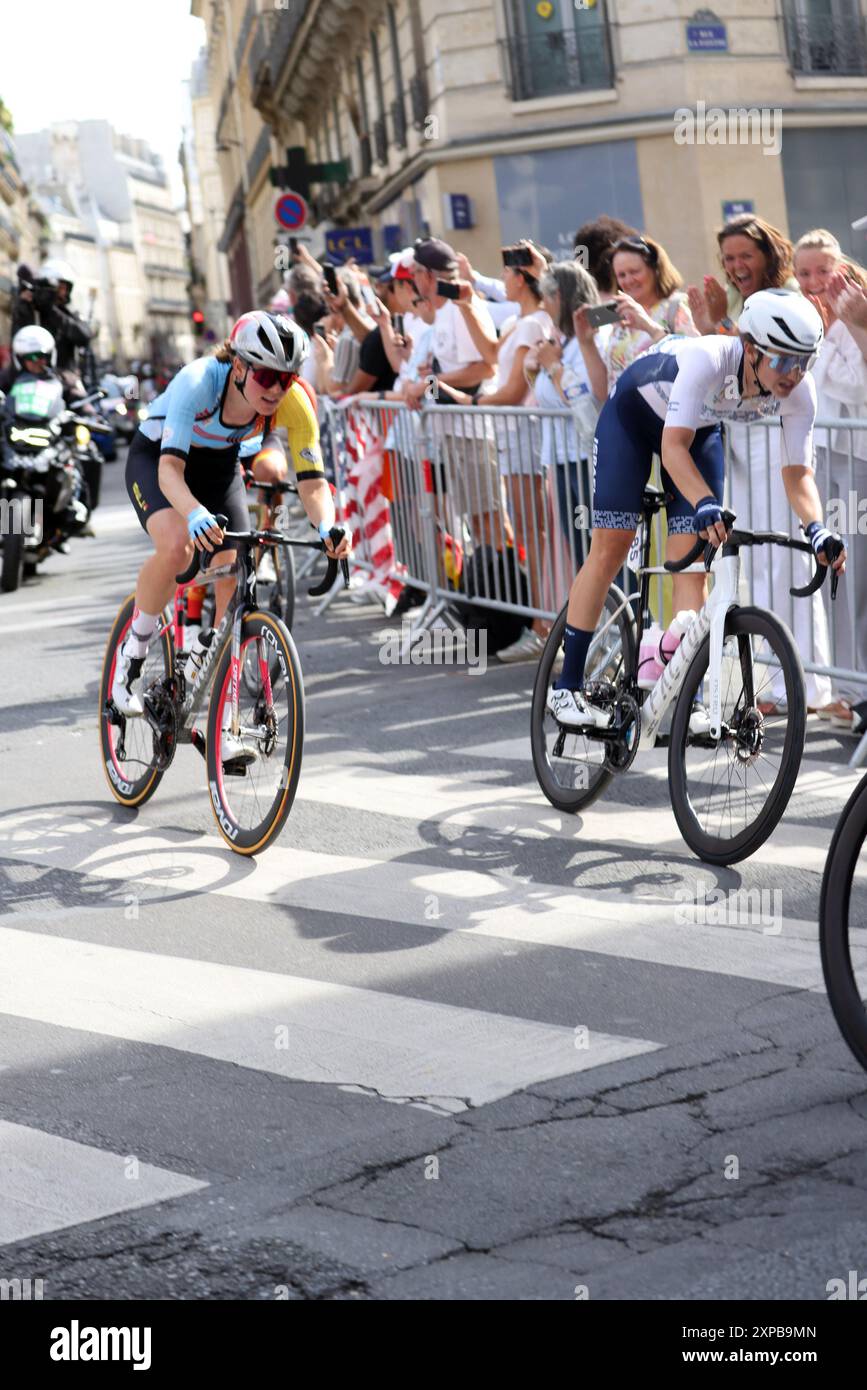 Paris Fr 4th Aug 2024 Competitors During The Women s Road Race paris-fr-4th-aug-2024-competitors-during-the-women-s-road-race