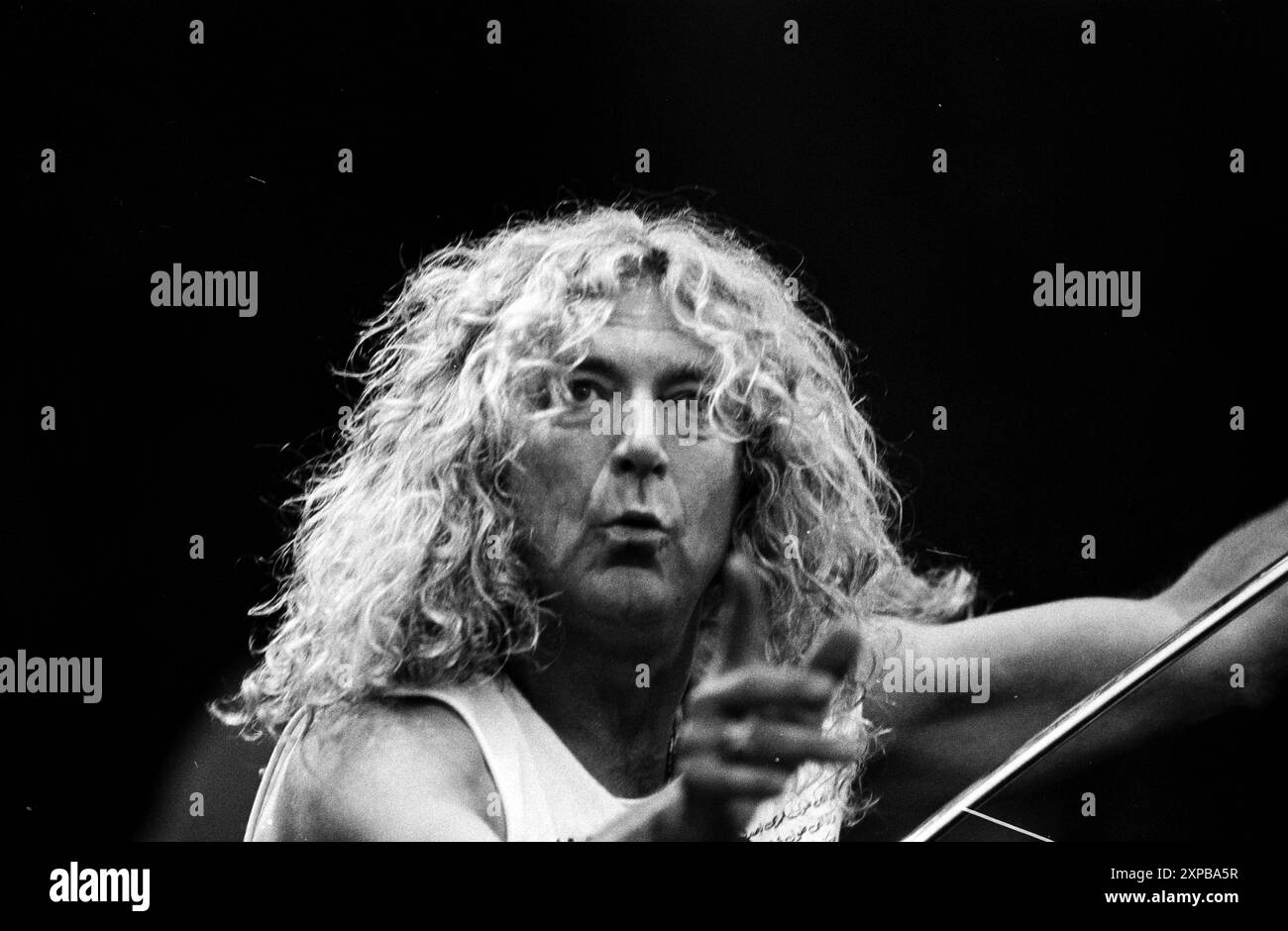 Robert Plant live at Glastonbury 1993 Stock Photo