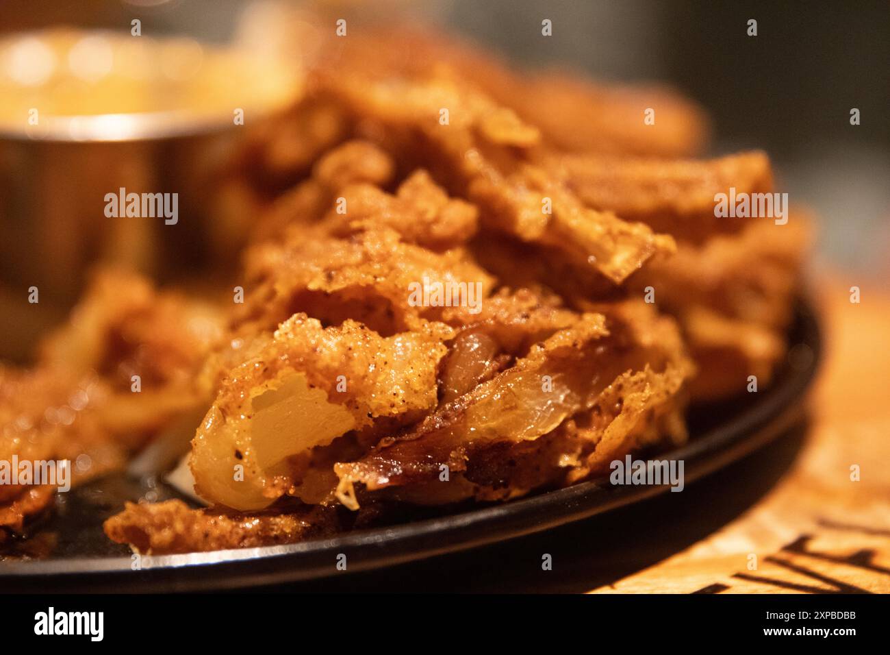 Fried beer batter onion rings hi-res stock photography and images - Alamy