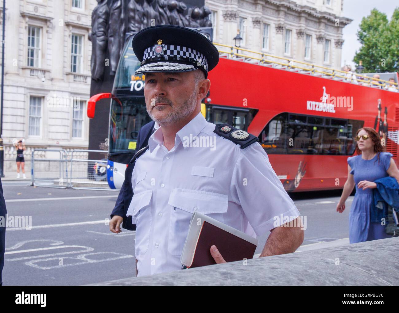 London, UK. 5th Aug, 2024. Gavin Stevens, Chief Constable Gavin Stephens - Chair of the National Police Chiefs' Council, attends a COBRA meeting at the Cabinet office. They will be discussing the recent riots in the UK. Keir Starmer chairs the meeting with the Home Secretary, Justice Secretary and Police Chiefs in attendance. Credit: Karl Black/Alamy Live News Stock Photo