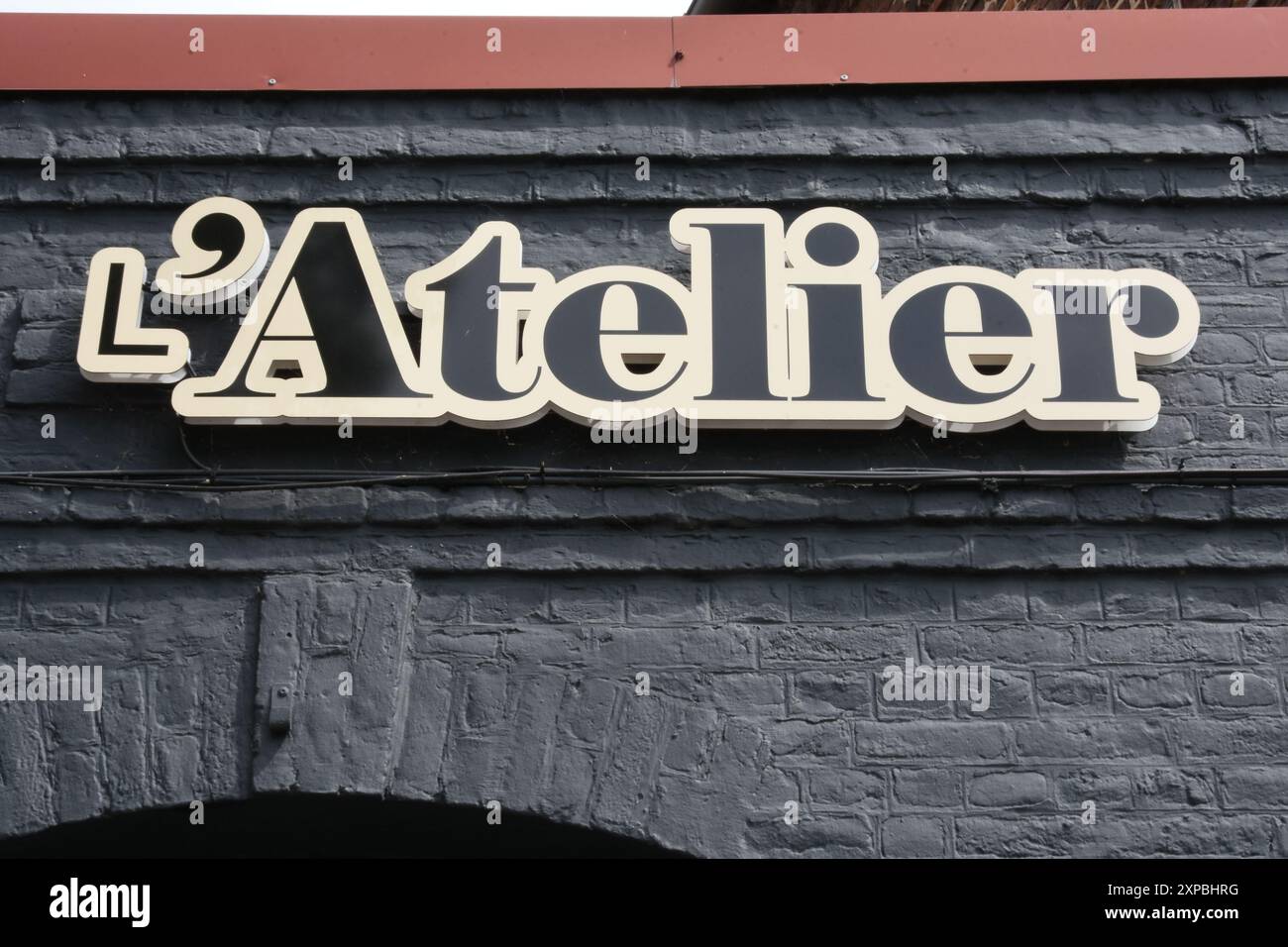 Une inscription L'ATELIER, France Stock Photo