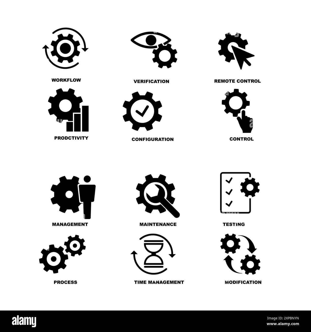 Workflow and productivity symbol vector illustration Business process ...