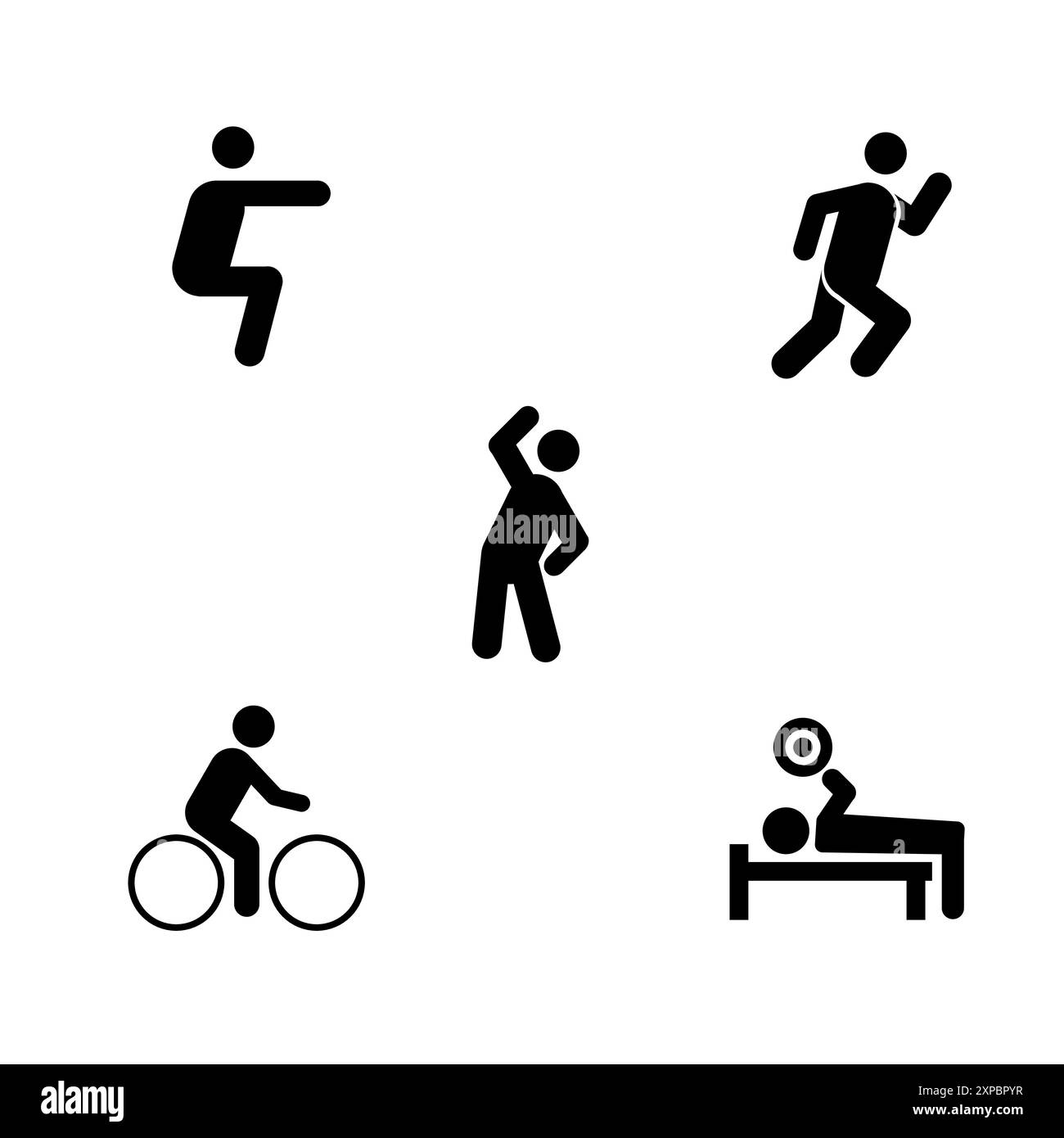 Fitness and sport isolated icons set. Vector illustration Stock Vector ...