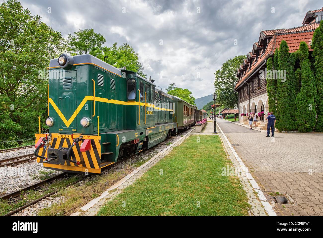 11 June 2024 Mokra Gora Serbia Retro Locomotive On The Sargan Eight 11-june-2024-mokra-gora-serbia-retro-locomotive-on-the-sargan-eight