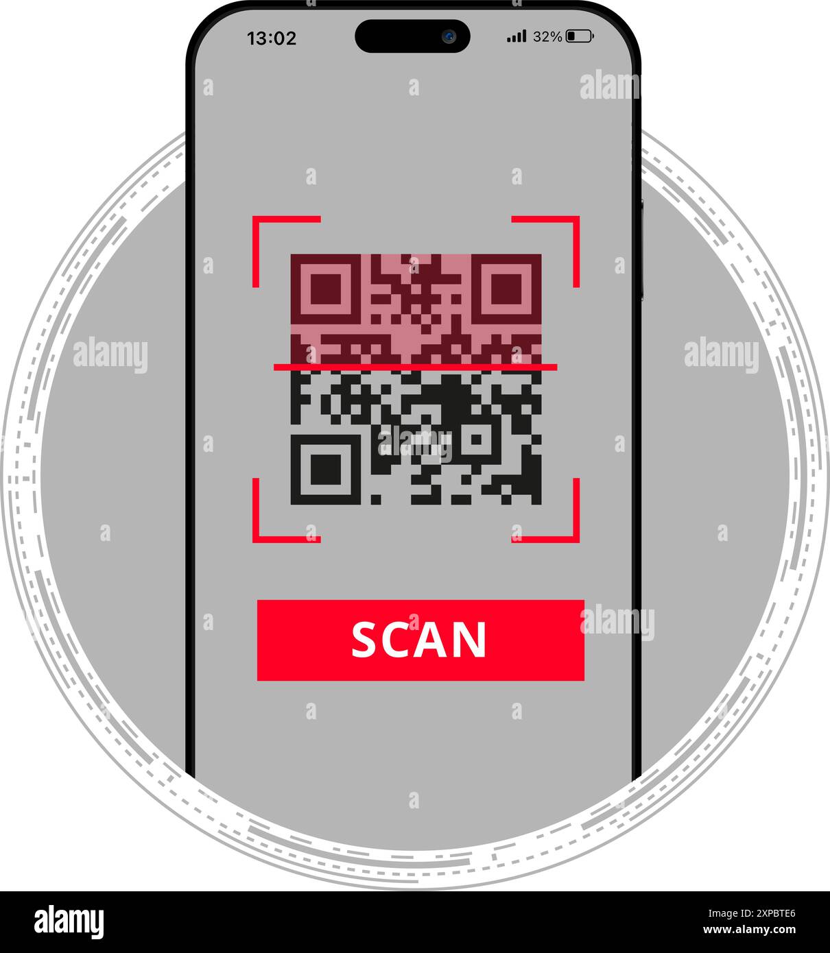 QR Code. Scanning QR code, barcode with smartphone. Contactless payment ...