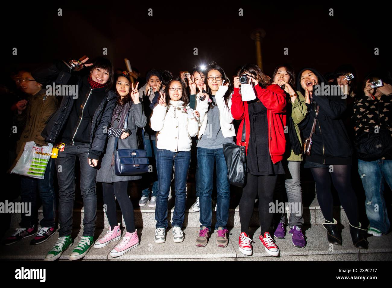 Asian pop fans at Mika concerts. Stock Photo