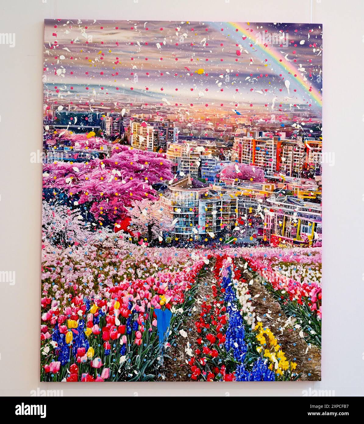 Damien Hirst's latest series , The Civilisation Paintings ,is on show ...