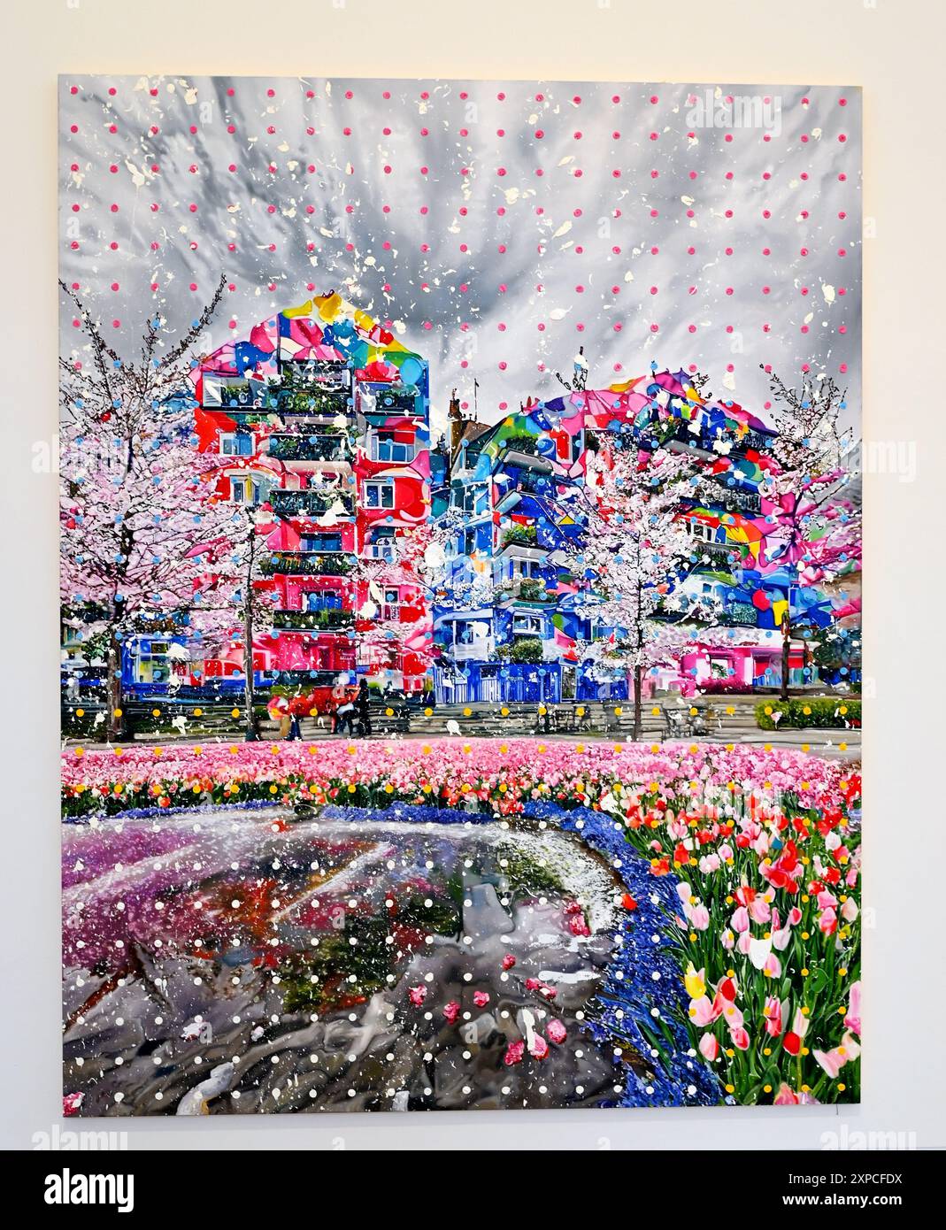 Damien Hirst's latest series , The Civilisation Paintings ,is on show ...