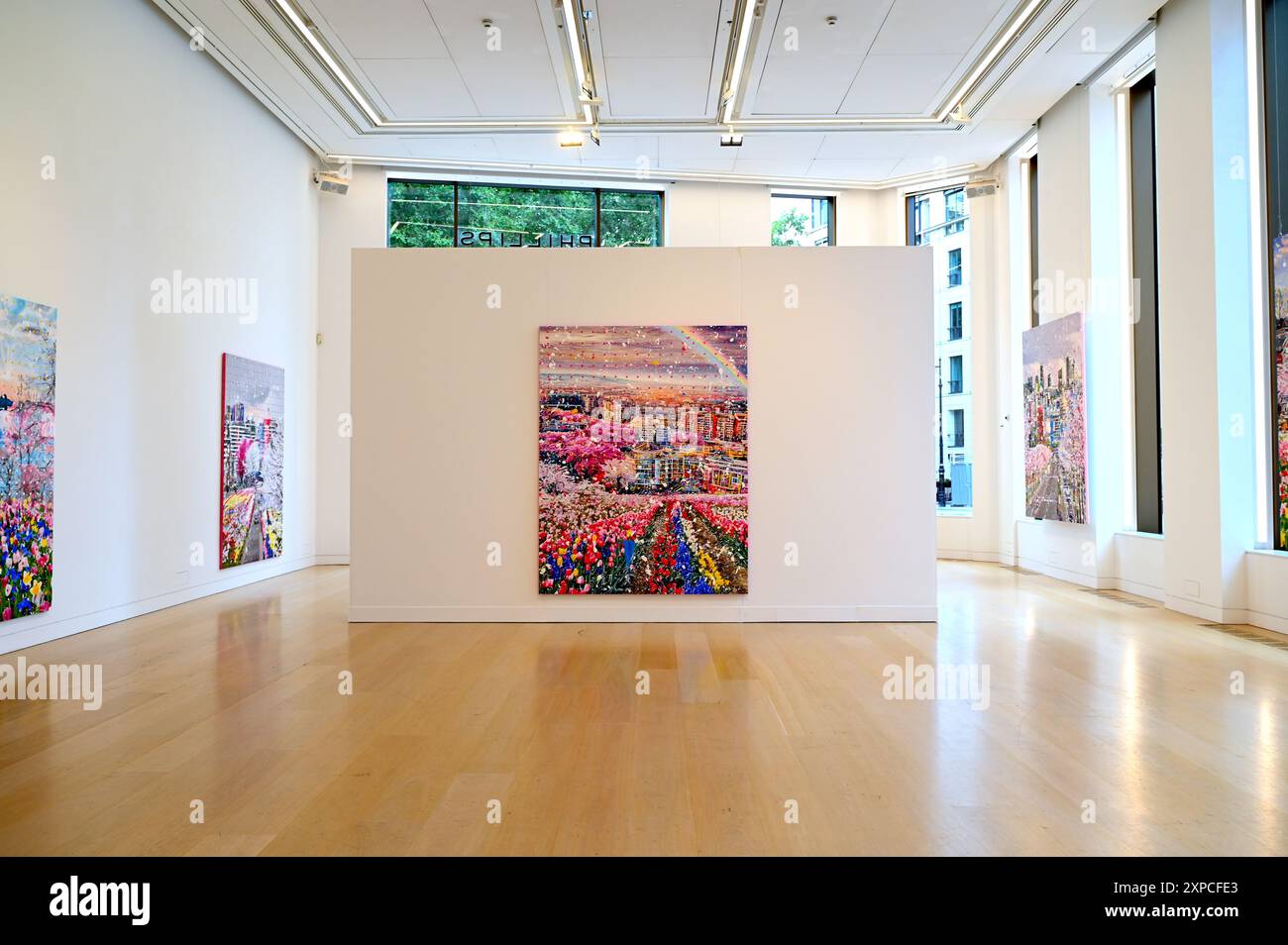 Damien Hirst's latest series , The Civilisation Paintings ,is on show ...