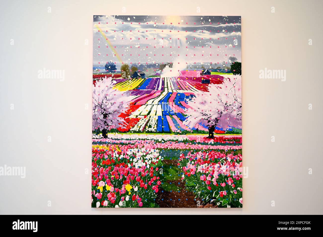 Damien Hirst's latest series , The Civilisation Paintings ,is on show ...
