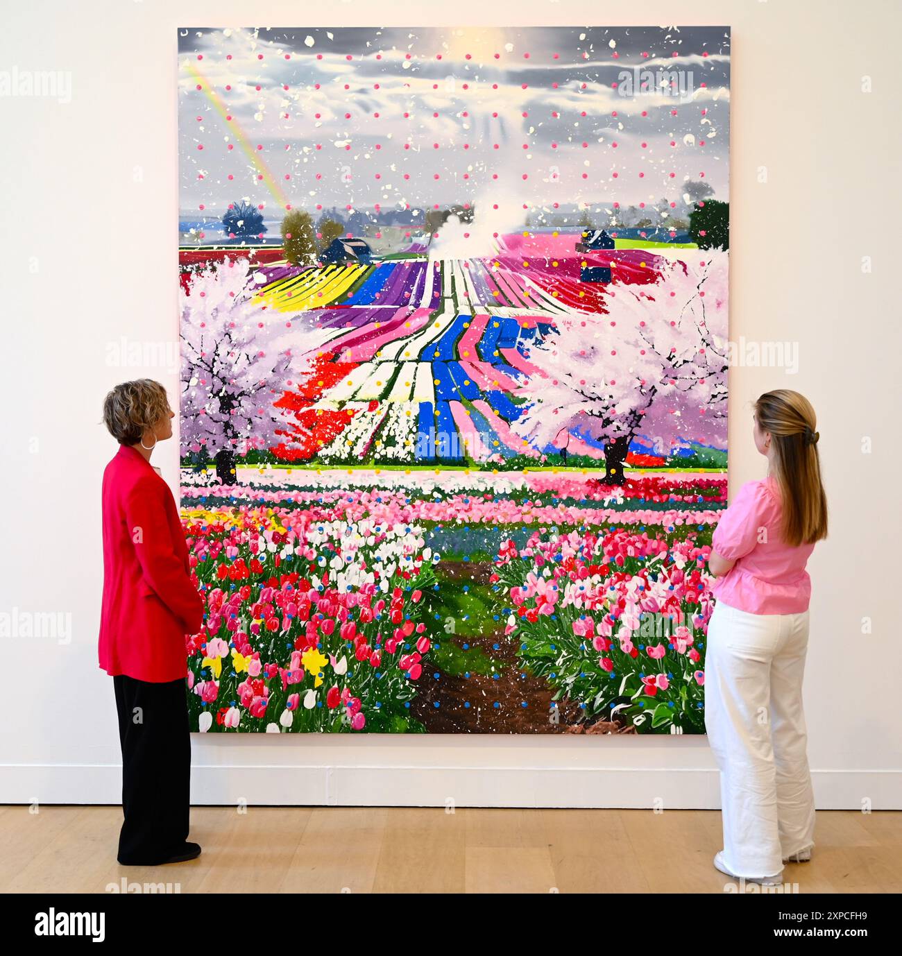 Damien Hirst's latest series , The Civilisation Paintings ,is on show ...