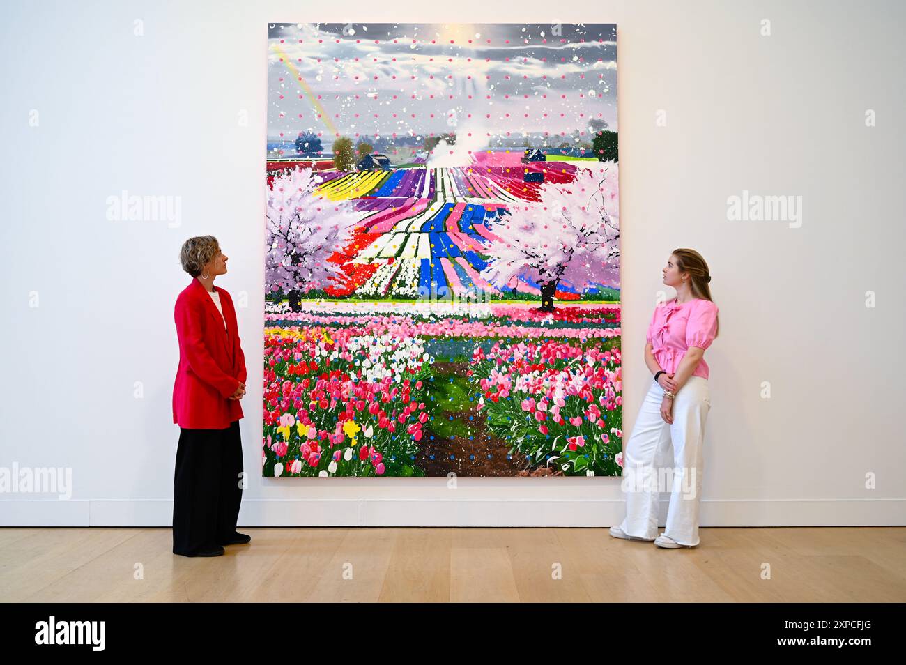 Damien Hirst's latest series , The Civilisation Paintings ,is on show ...