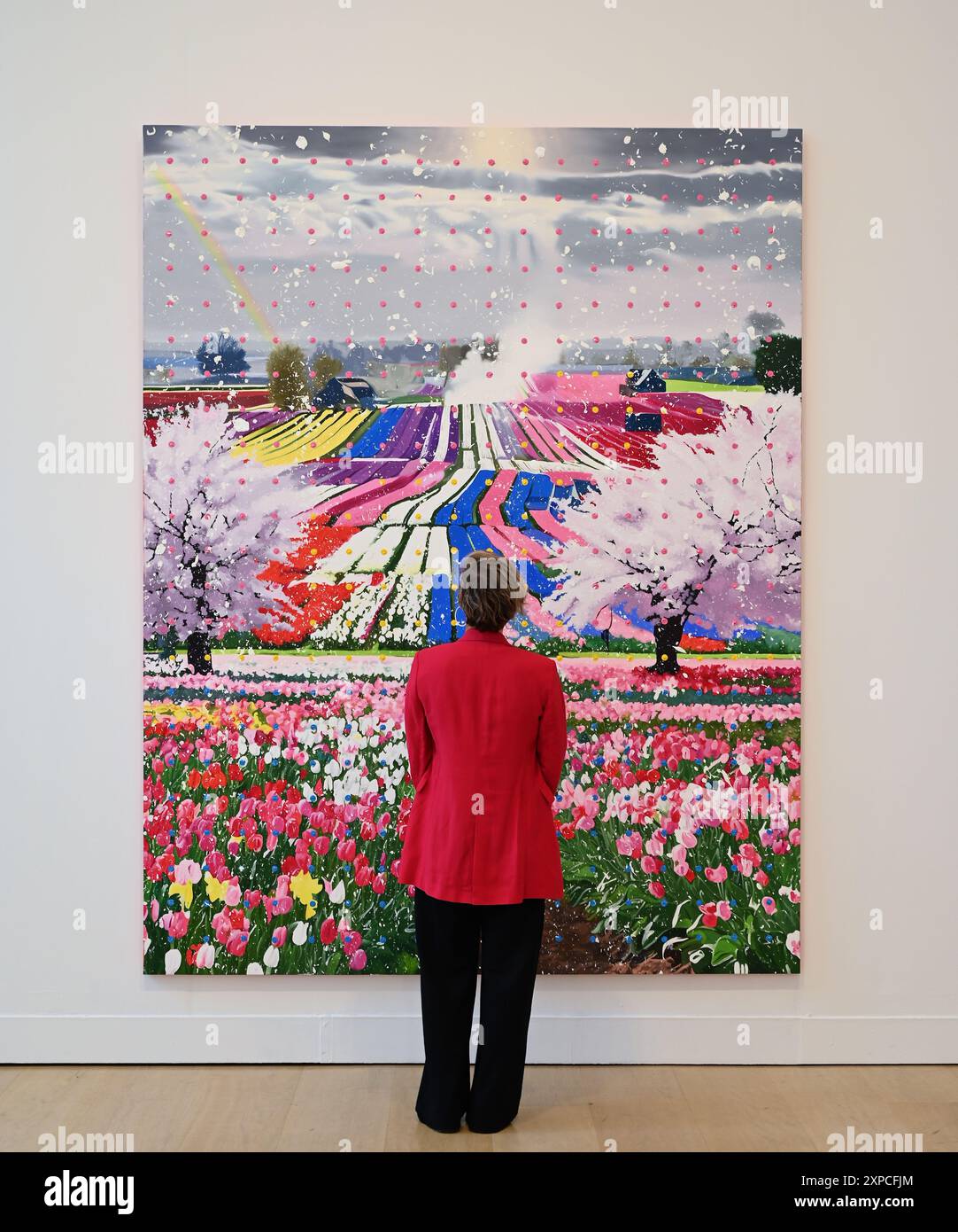 Damien Hirst's latest series , The Civilisation Paintings ,is on show ...