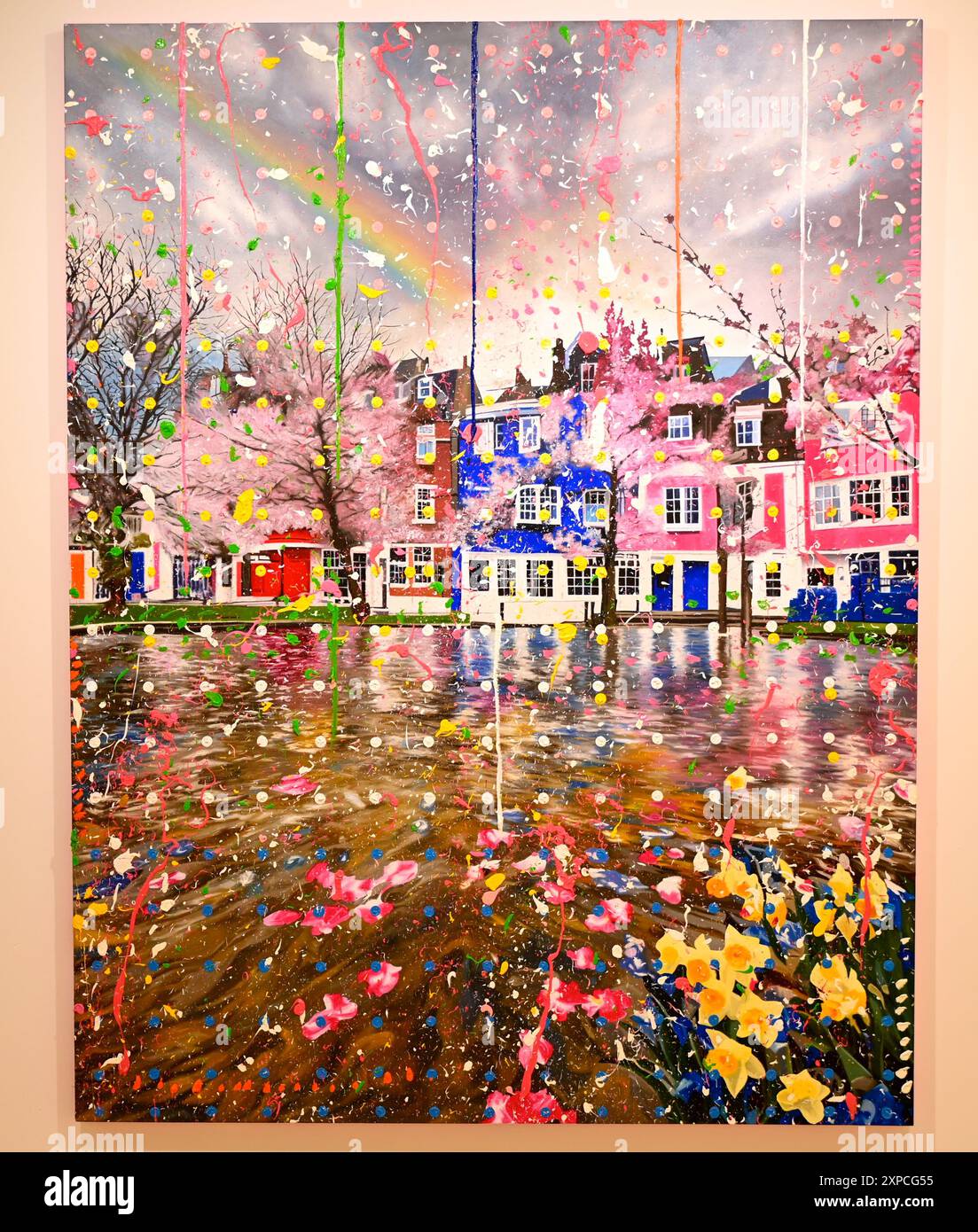 Damien Hirst's latest series , The Civilisation Paintings ,is on show ...