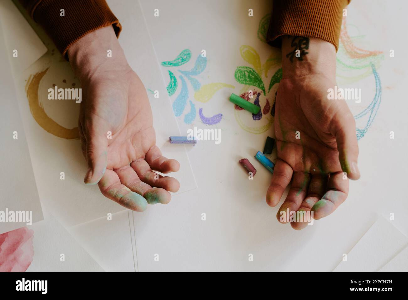 Top down shot showing hand hi-res stock photography and images - Alamy