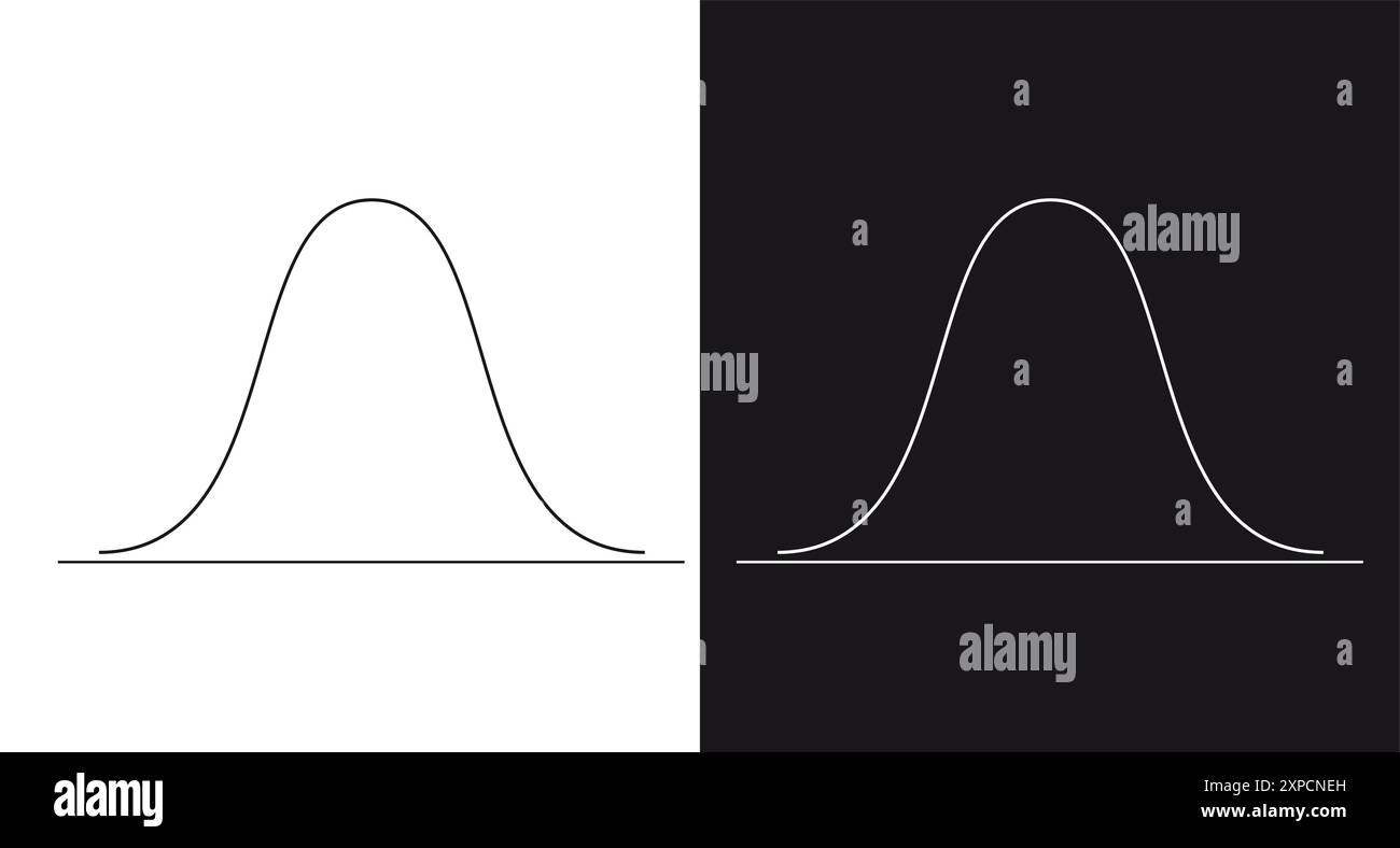 Bell curve graph. . Gaussian or normal distribution graph Stock Vector ...