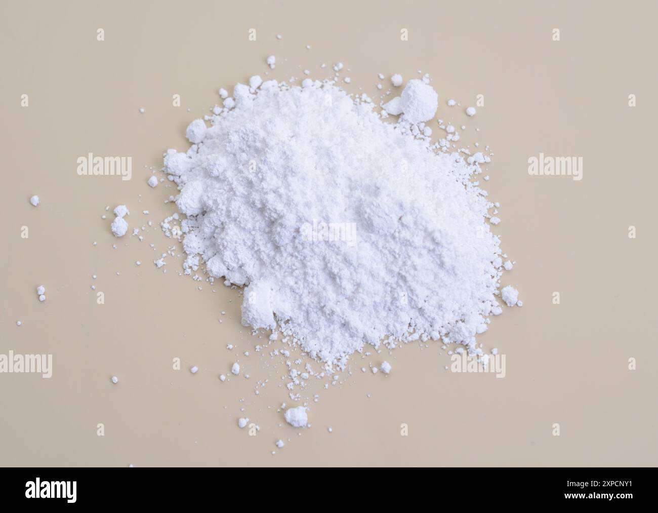 Magnesium oxide MgO, or magnesia powder. Stock Photo