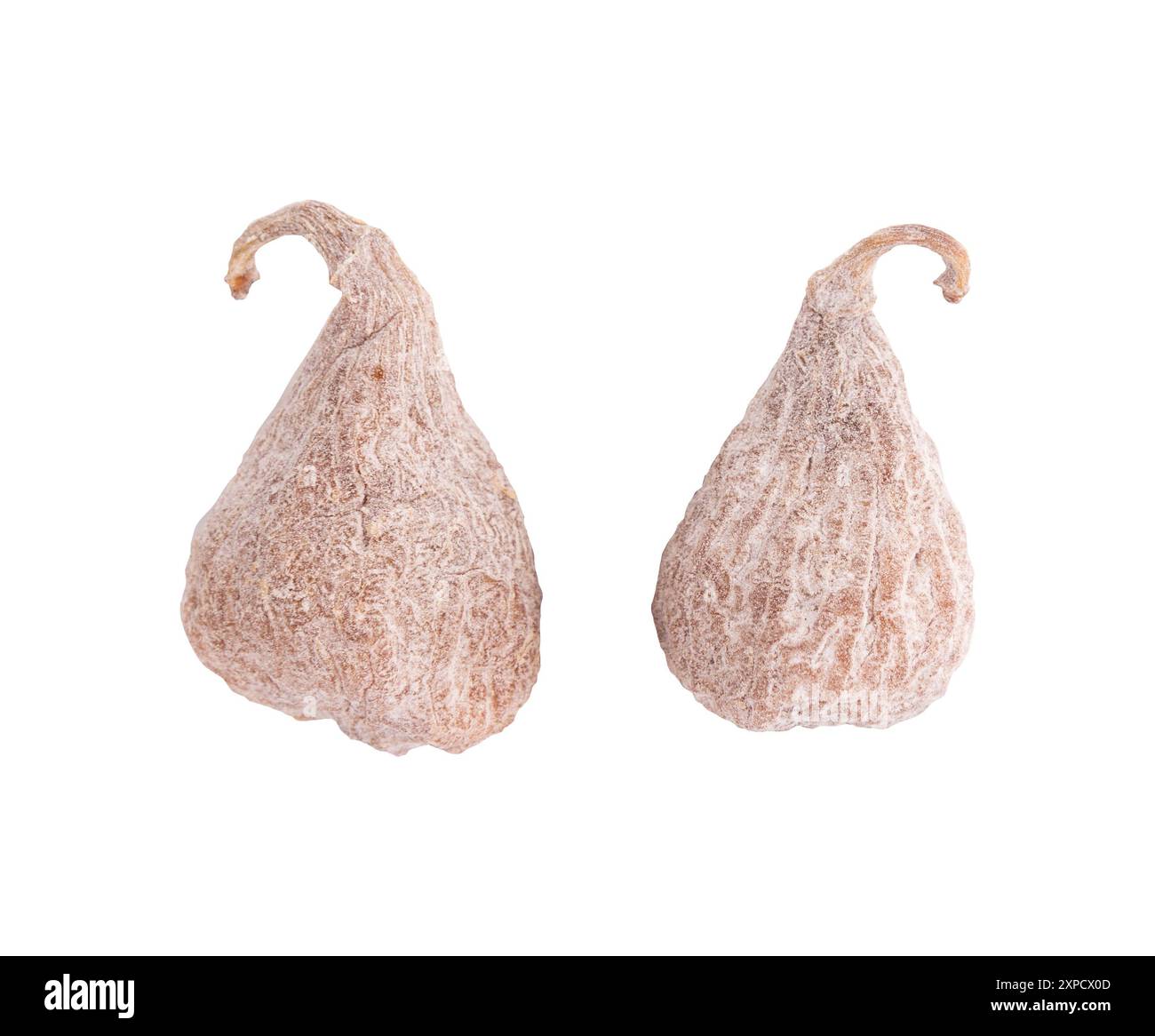 dried baby figs isolated on white background with clipping path, whole figs close-up Stock Photo
