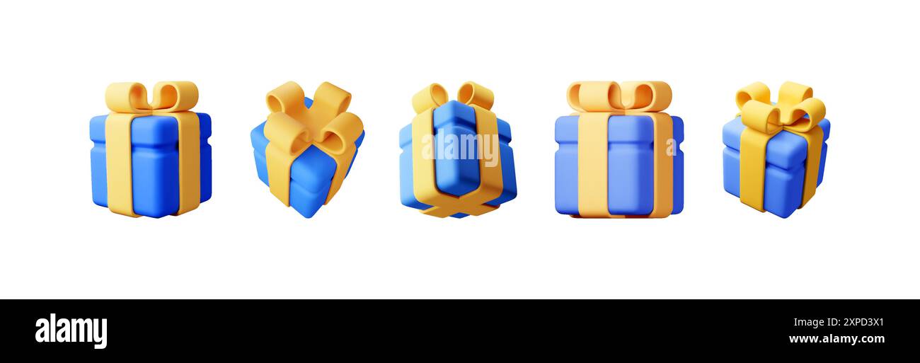 3D gift box set isolated Stock Vector Image & Art - Alamy