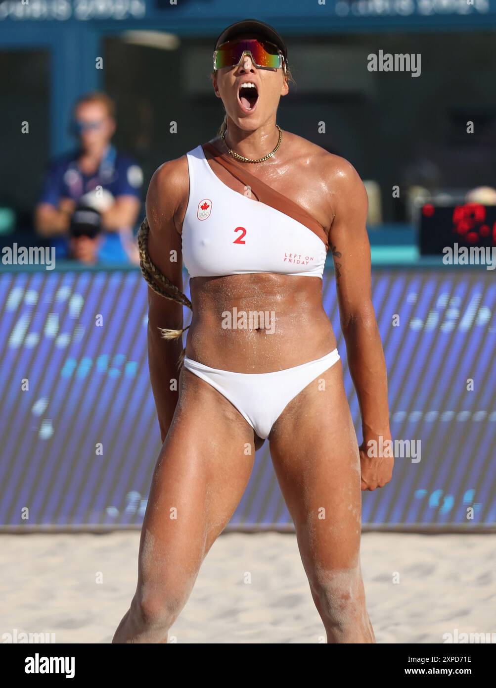 Paris, France. 05th Aug, 2024. Canadian Brandie Wilkerson celebrates