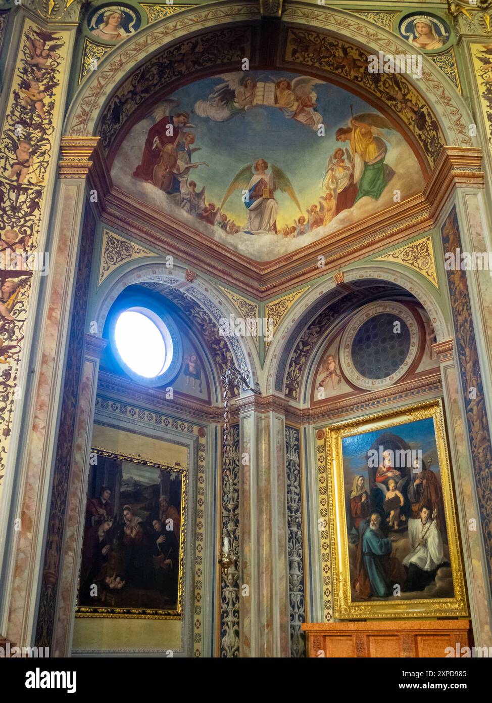 Church of the Most Holy Name of Mary interior, Crespi d'Adda Stock ...