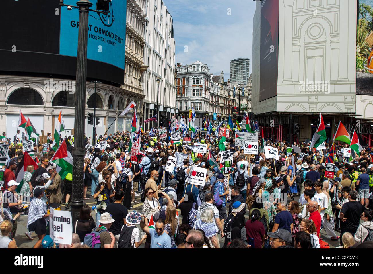 National March for Palestine in Central London Stock Photo - Alamy