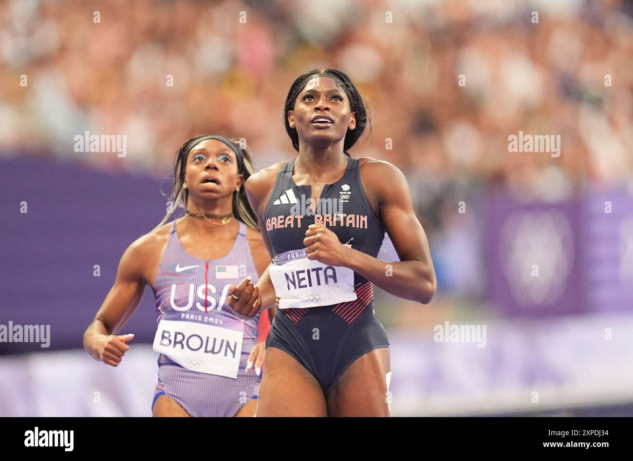 August 05 2024: Daryll Neita (Great Britain) competes during the Women ...