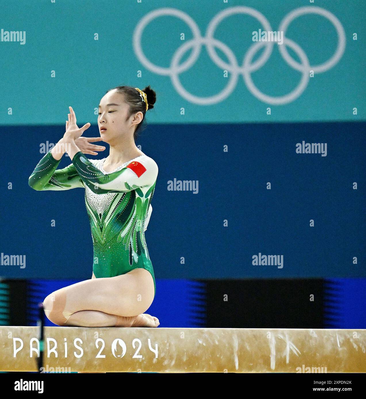(240805) PARIS, Aug. 5, 2024 (Xinhua) Zhou Yaqin of China