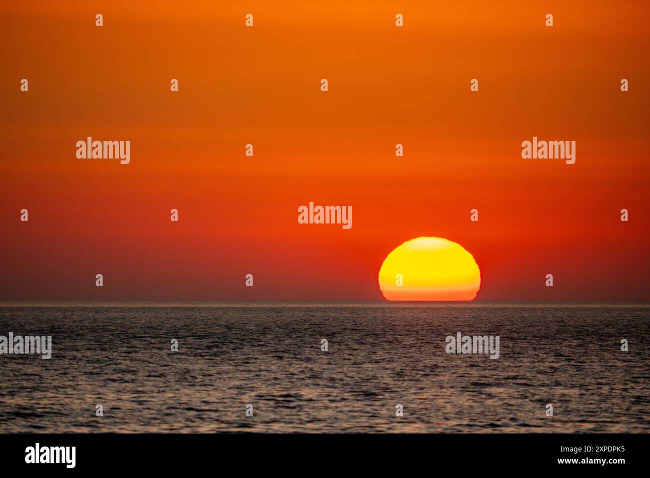 Dramatic sunset sky with clouds. Dramatic sunset over the sea Stock ...