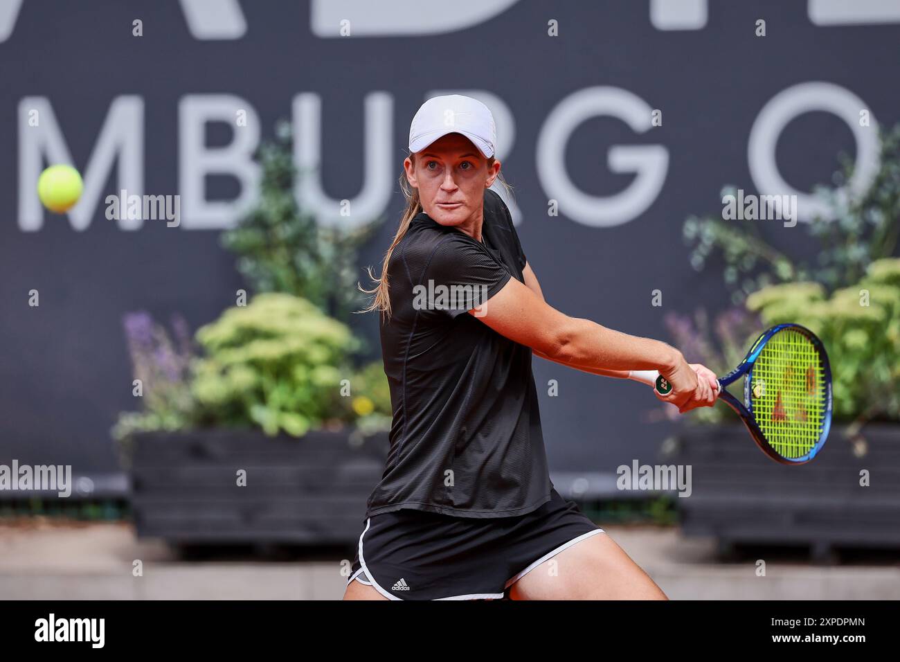 Hamburg, Hamburg, Germany. 5th Aug, 2024. Lea Boskovic (CRO) returns with backhand during the ECE LADIES HAMBURG OPEN - Womens Tennis, WTA125 (Credit Image: © Mathias Schulz/ZUMA Press Wire) EDITORIAL USAGE ONLY! Not for Commercial USAGE! Stock Photo