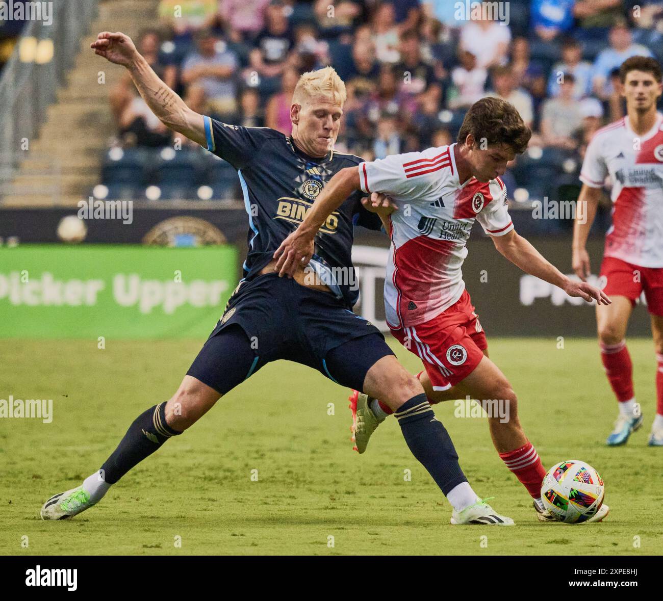 CHESTER, PA, USA - JULY 17, 2024: MLS Match between Philadelphia Union and New England Revolution at Subaru Park. ***EDITORIAL USE ONLY*** Stock Photo