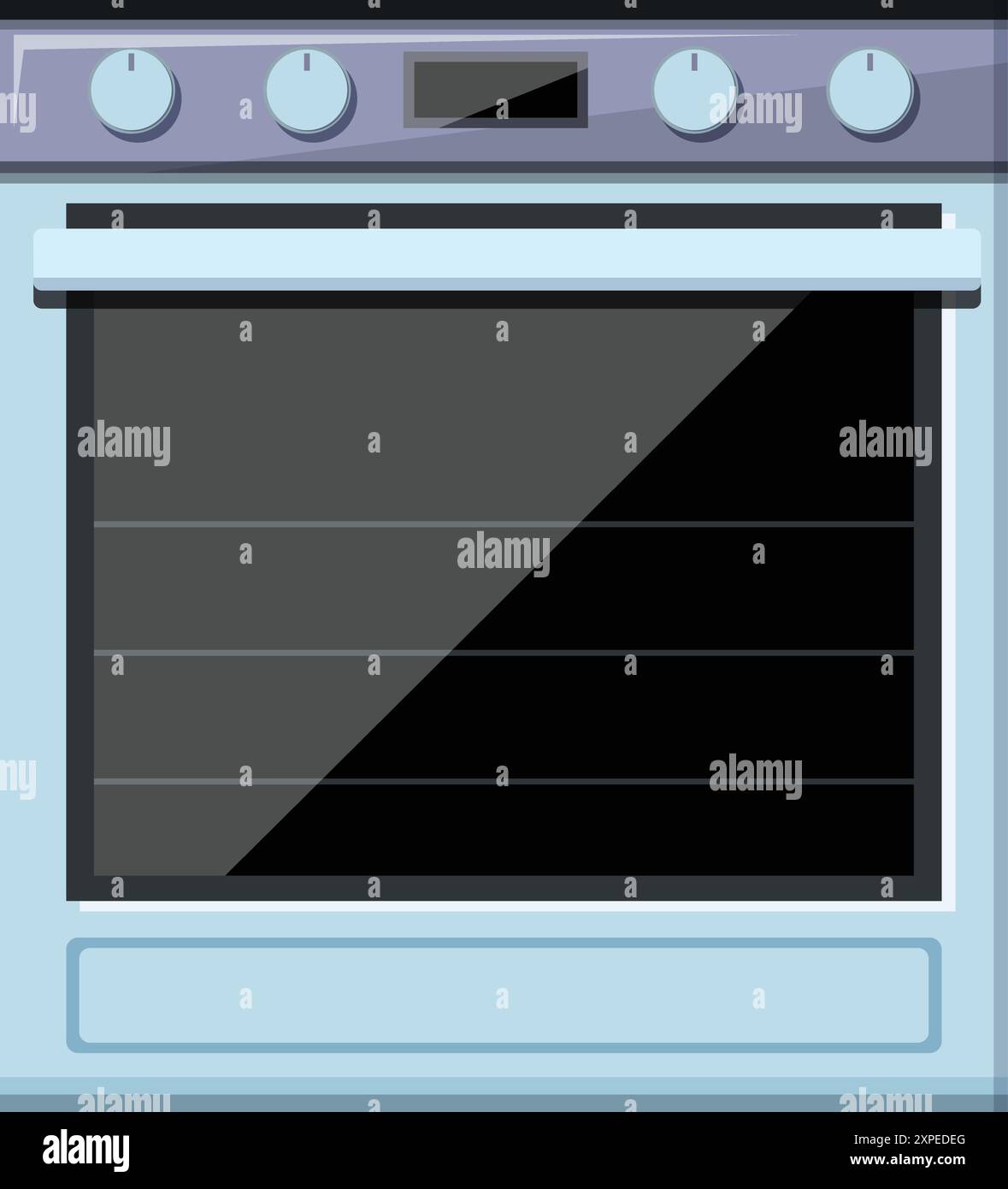 Modern electric oven with a sleek control panel displaying cooking ...