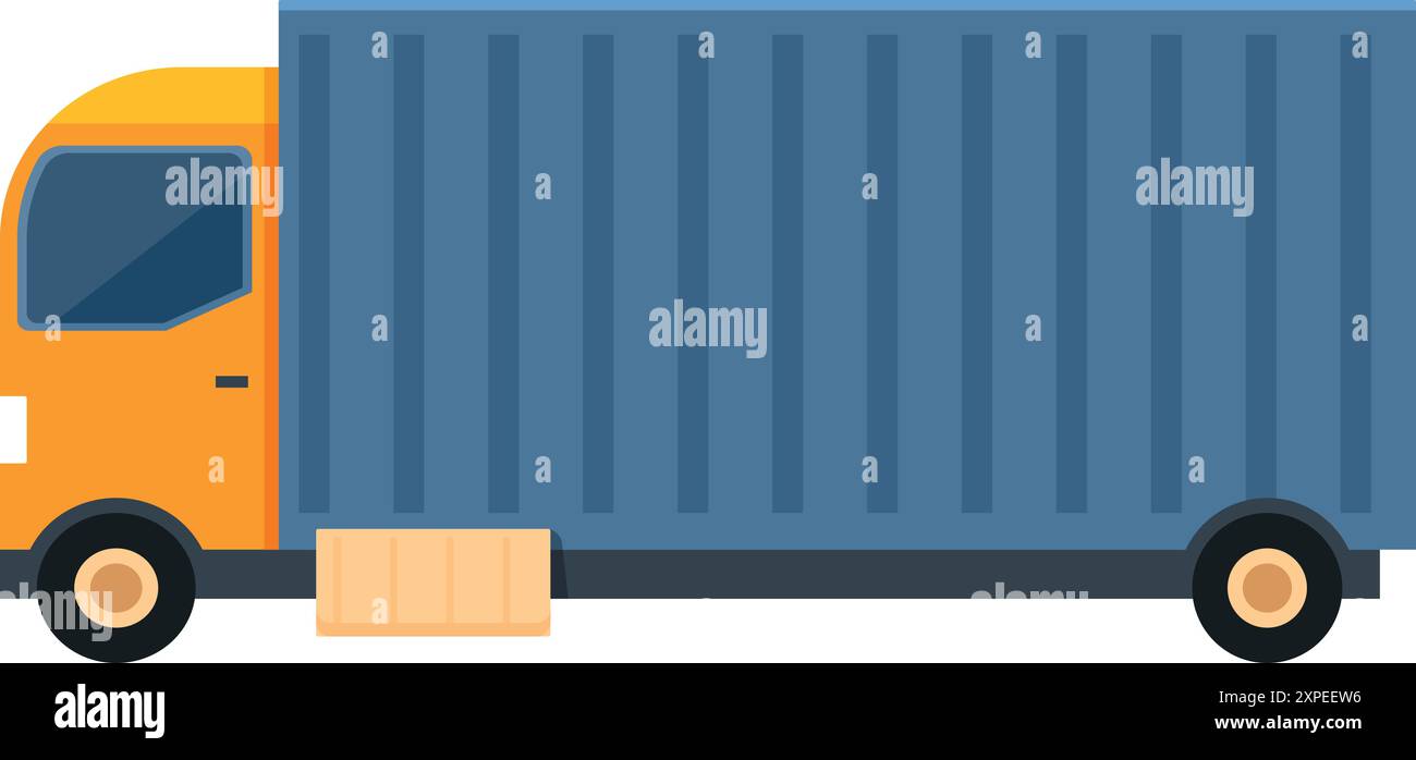 Delivery Container Images Delivery truck is transporting goods in a large container, symbolizing ...