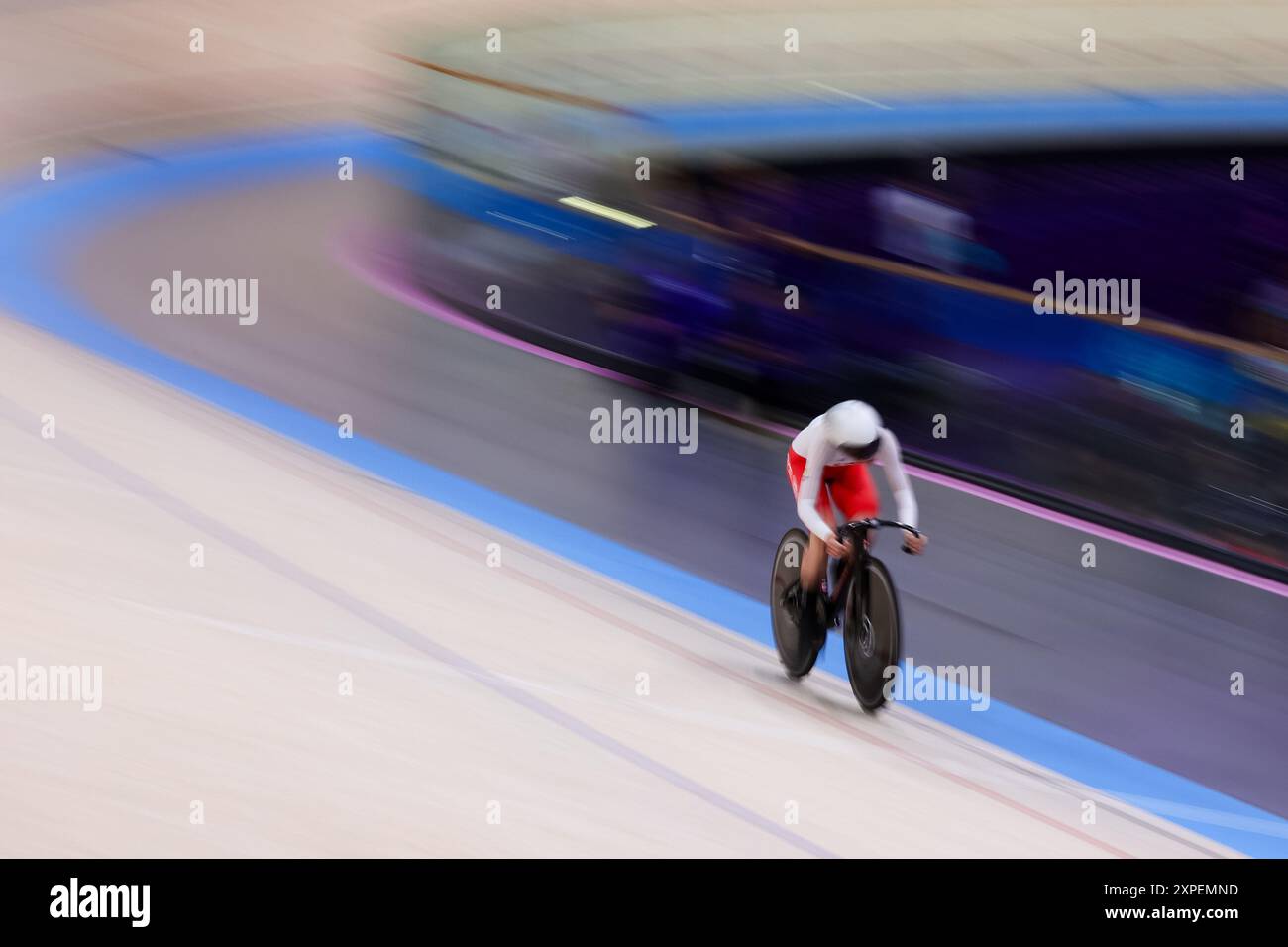 Paris, France, 5 August, 2024. Team Poland during the Cycling Track Men’s Team Sprints Qualifying heats at the Paris 2024 Olympic Games at the National Velodrome on August 05, 2024 in Paris, France. Credit: Pete Dovgan/Speed Media/Alamy Live News Stock Photo