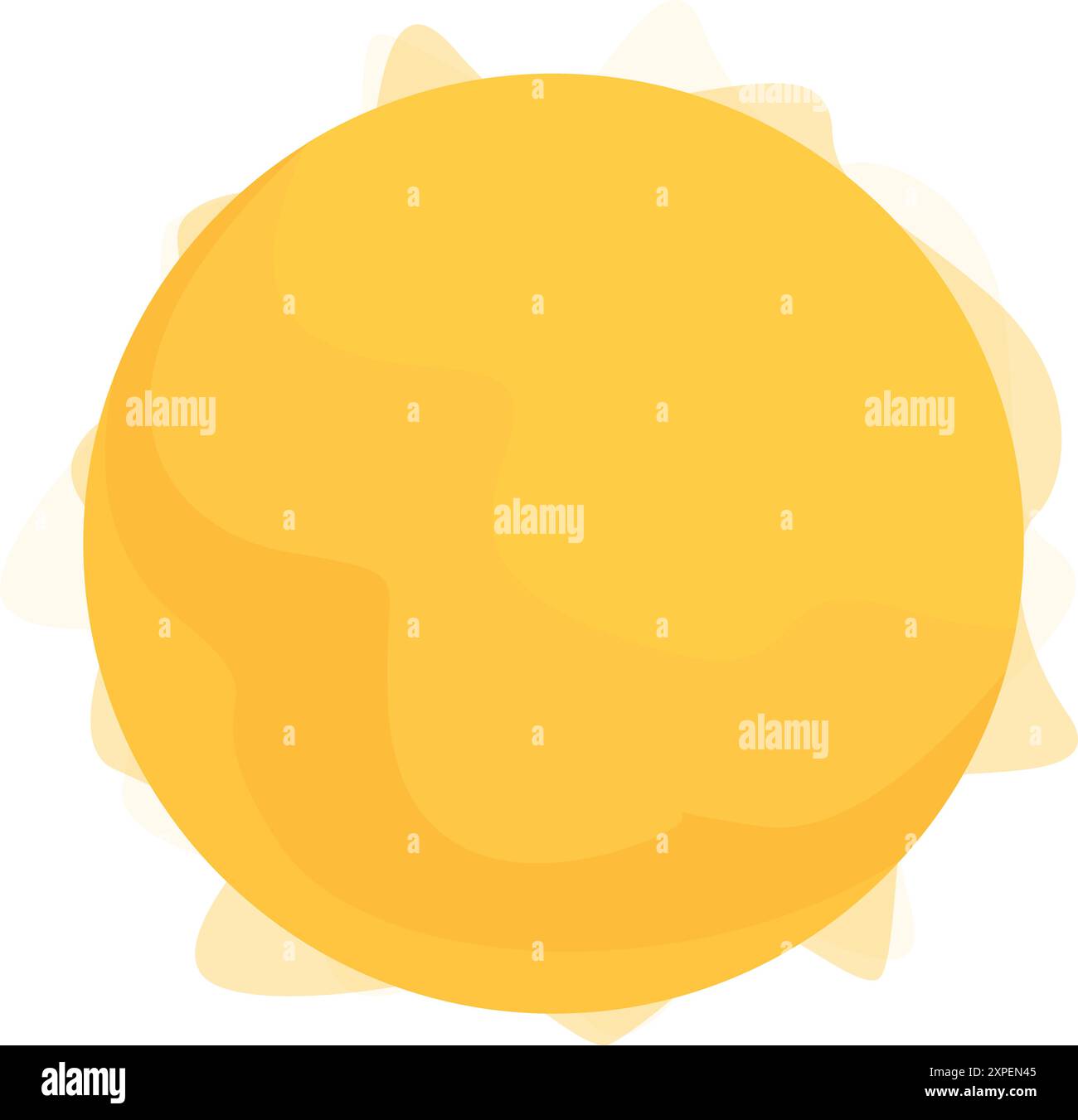 Bright yellow sun shining with wavy light rays Stock Vector Image & Art ...