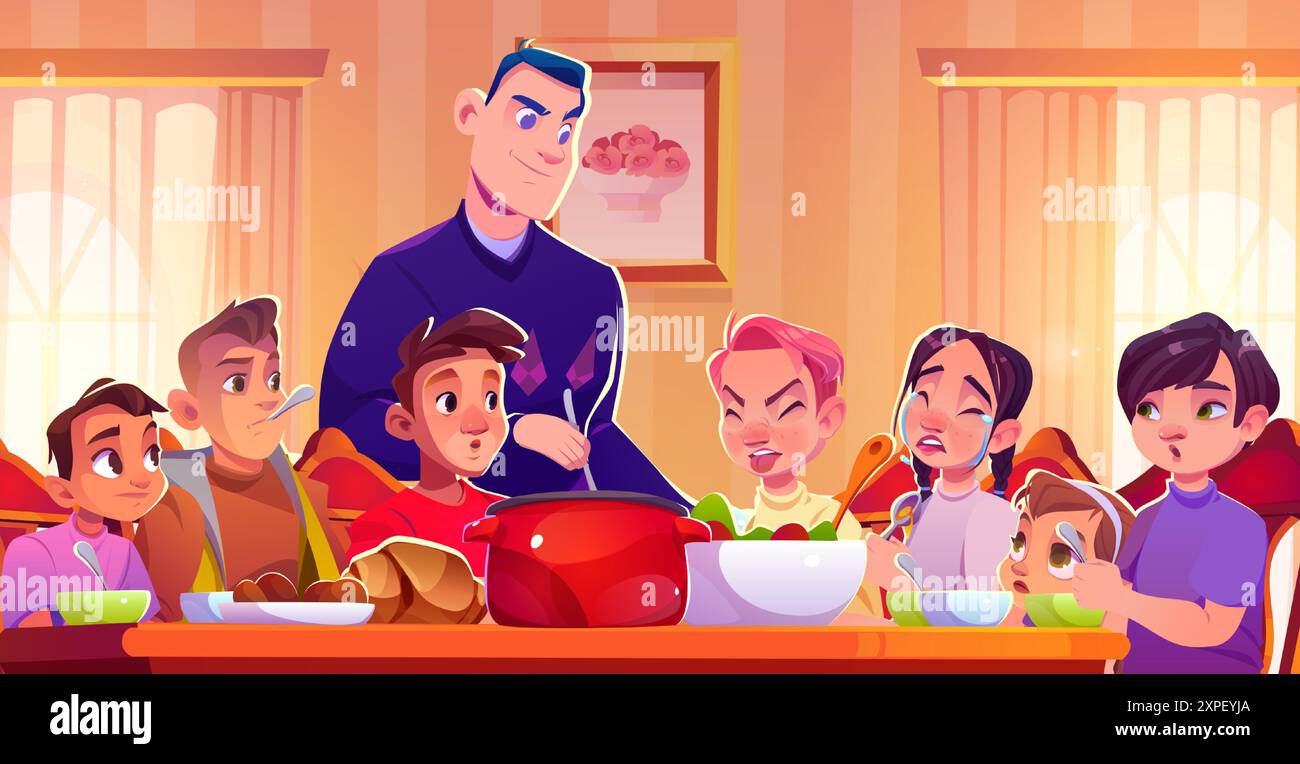 Family dinner dining room Stock Vector Images - Page 2 - Alamy, image size:1300x764