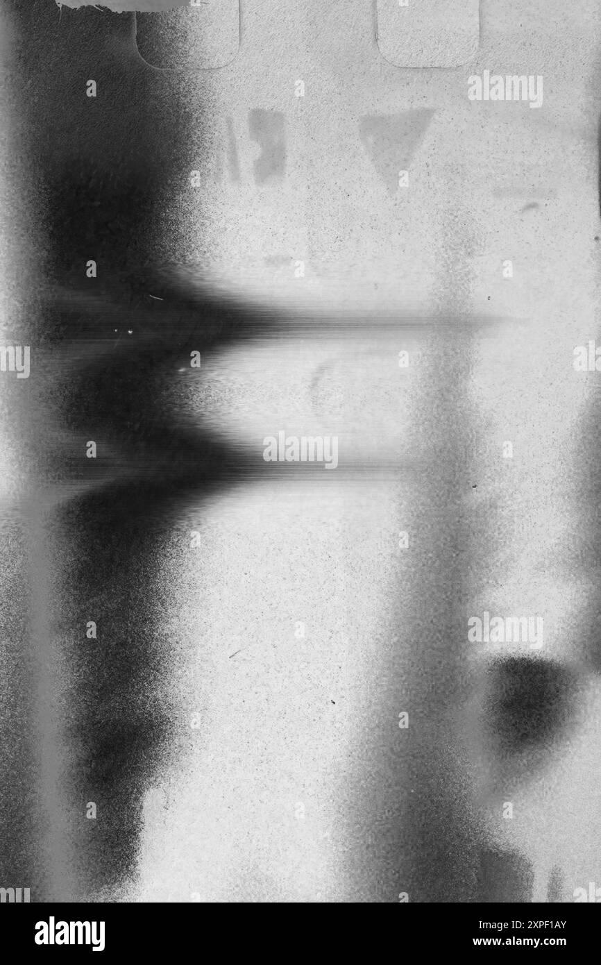 old leak film effect, analogue Black and white. Beautiful Abstract Decorative Background. dark grunge backdrop metal gradient art rough flowing liquid Stock Photo