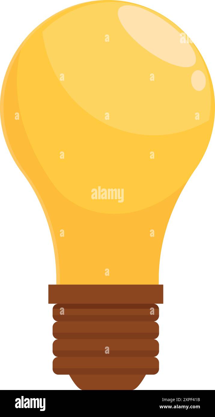 Classic light bulb shining bright, representing ideas, solutions, and creativity Stock Vector