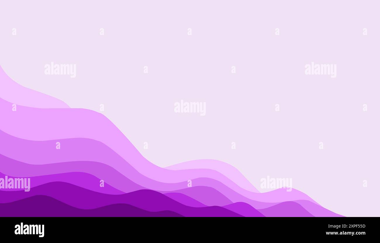 Abstract background illustration of purple waves. Perfect for website wallpapers, posters, banners, photo frames, book covers, invitation covers Stock Vector