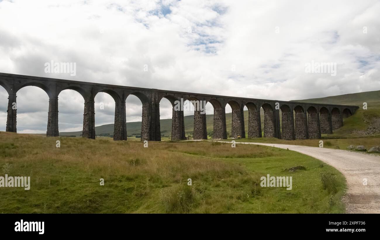 Tarjeta De Cumpleaños Con Espacio Para Foto - Diseño Ribblehead Viaduct Yorkshire Dales, Interior En Blanco, 144x148 Mm