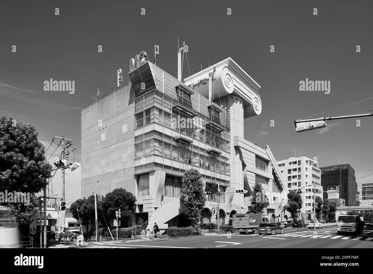 M2 Building, designed by Kuma Kengo, 1991; Setagaya, Tokyo, Japan Stock Photo