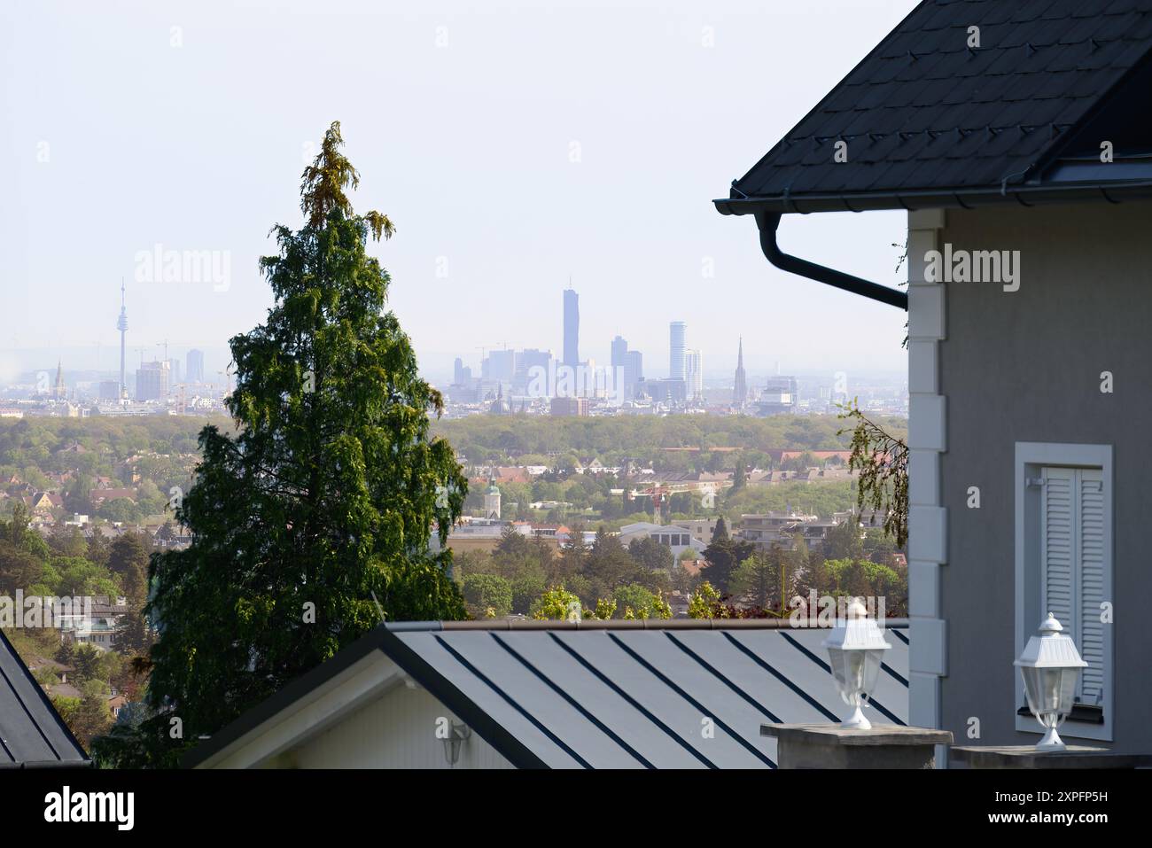 Vienna, Austria - City centre panorama view from Mauer district Stock Photo