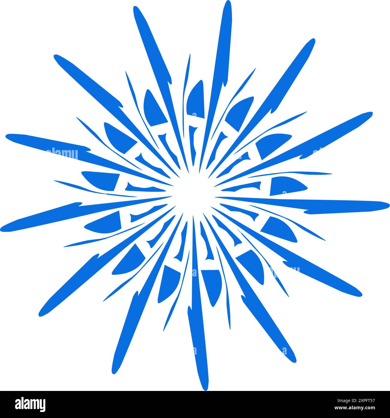 Blue color ethnic mandala patern design illustration. Perfect for logos ...